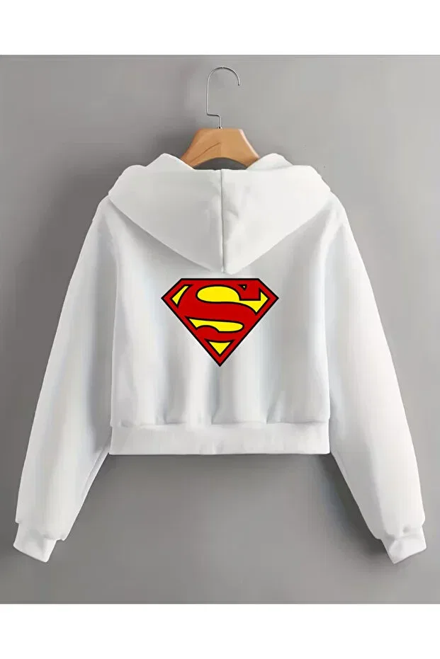 Детская куртка для мальчиков с принтом Superman Haha, White