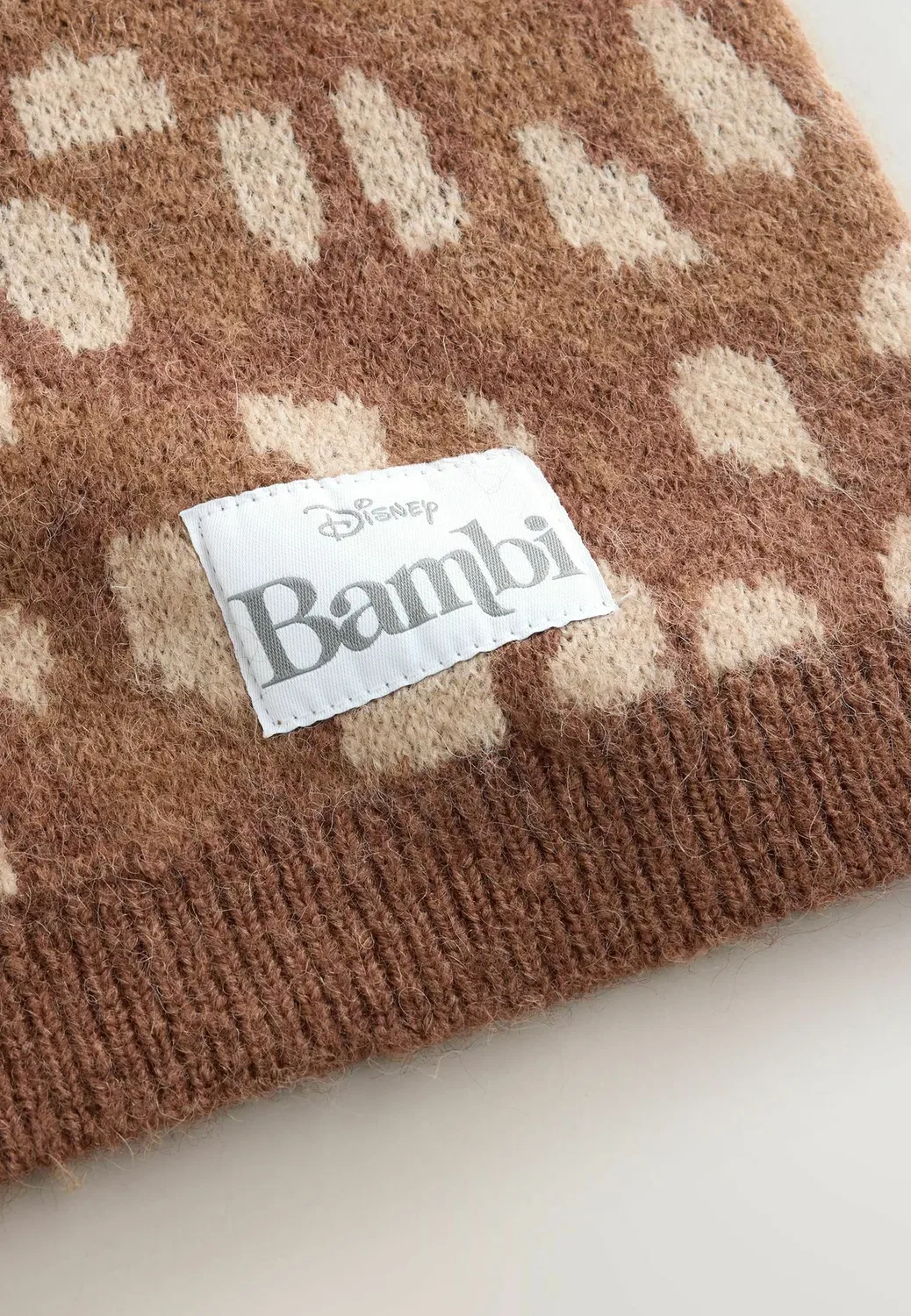 Вязаный джемпер с круглым вырезом и длинными рукавами - джемпер Next, Bambi Disney License — фото 3