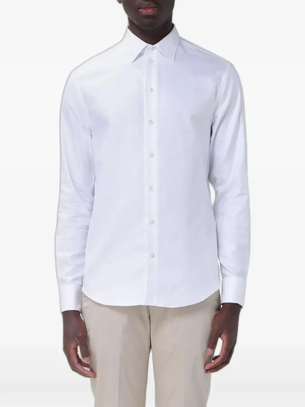 Рубашка из поплина Emporio Armani, белый