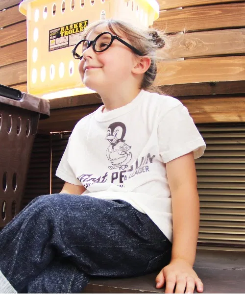 Детская футболка с принтом Pennie Tee DENIM DUNGAREE, Белый