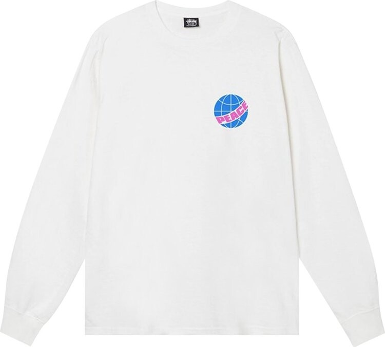 

Лонгслив Stussy Global Peace Pigment Dyed Long-Sleeve Tee 'Natural', кремовый, Бежевый, Лонгслив Stussy Global Peace Pigment Dyed Long-Sleeve Tee 'Natural', кремовый