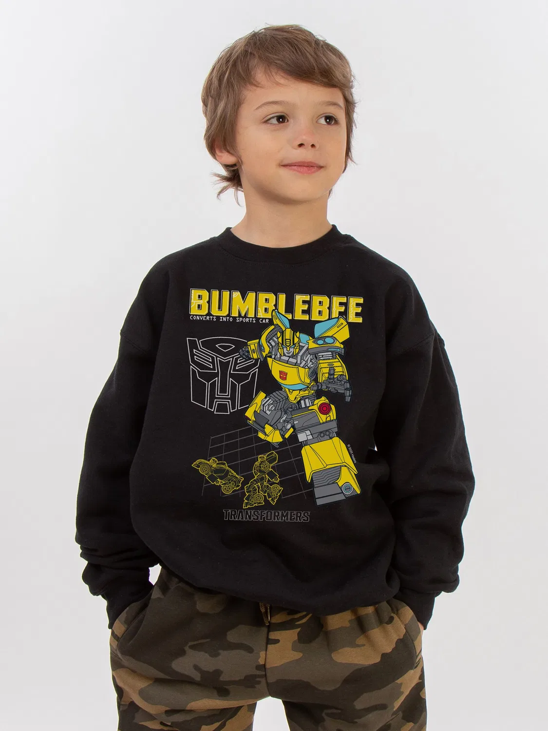 Свитшот с принтом Bumblebee Rags & Rascals, черный