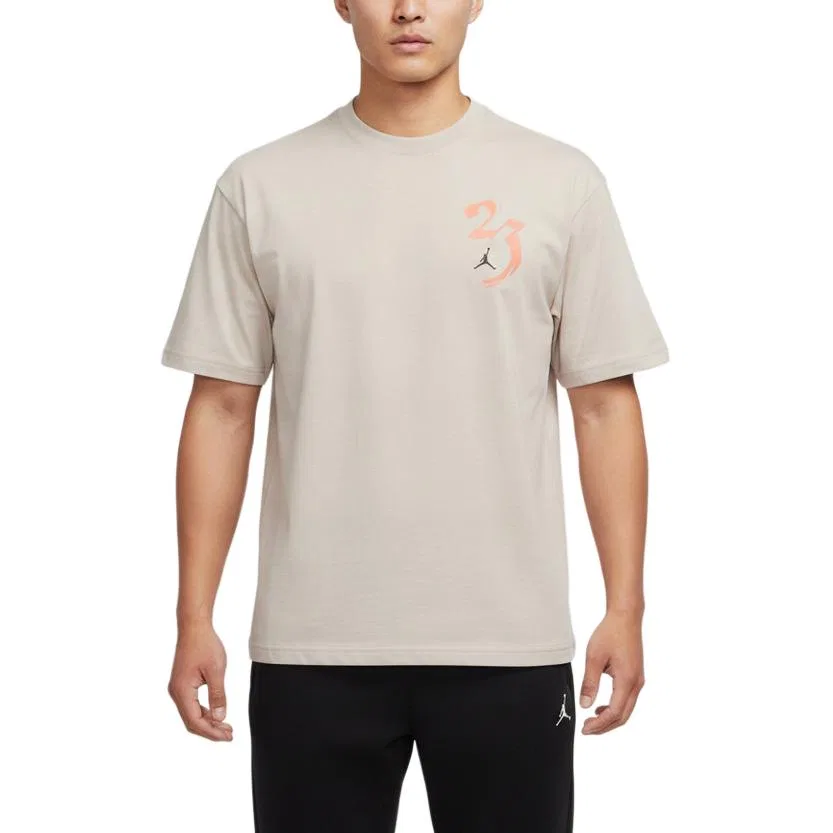 Футболка с круглым вырезом, Light Beige White, Jordan