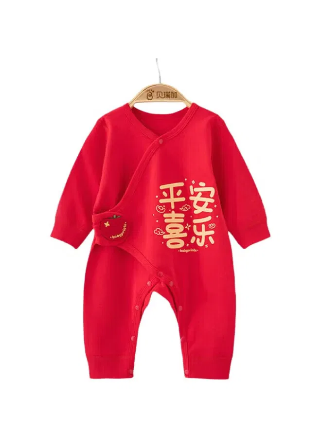 Боди-комбинезон с длинным рукавом Joyful Newborn Babyprints, красный
