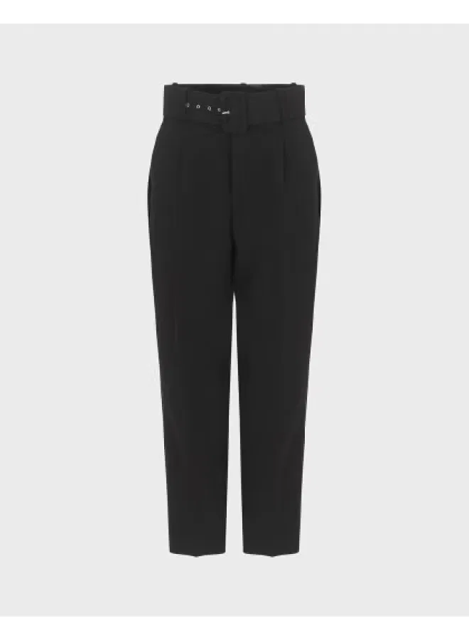 Zara Брюки зауженные с высокой посадкой, черные