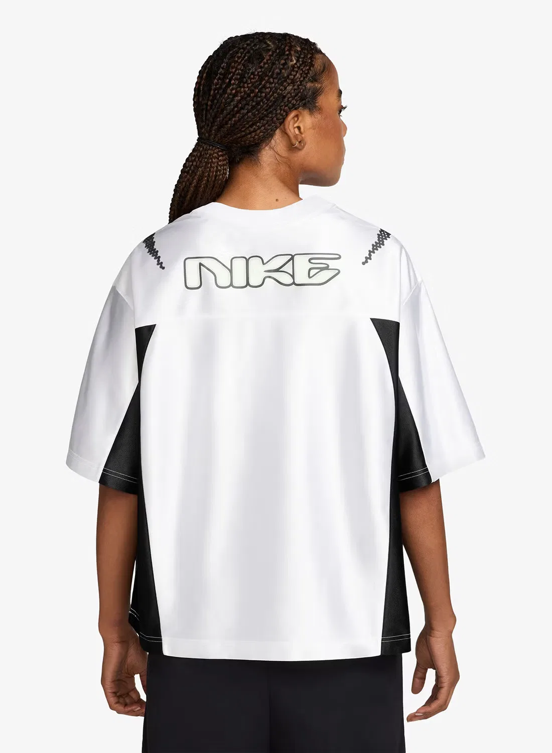 Джерси оверсайз с принтом Street graphic jersey Nike, белый — фото 2