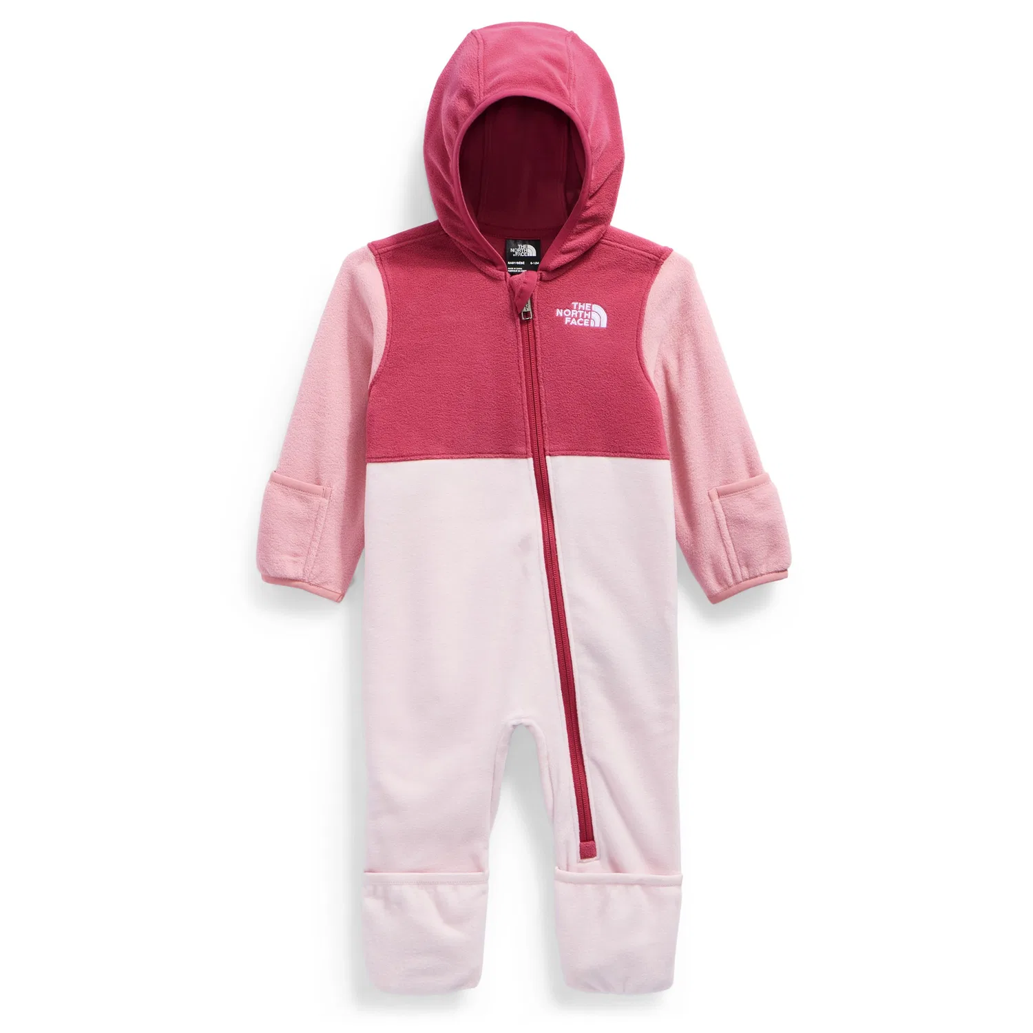 Комбинезон-боди флисовый с капюшоном и рукавичками Glacier One-Piece The North Face, Fermented Clay/Pale Blossom