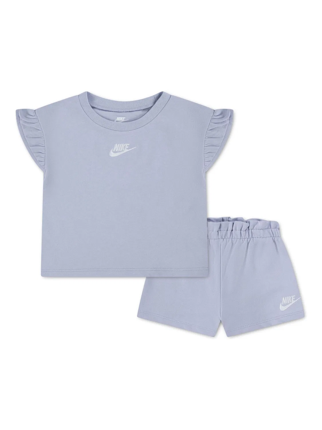 Комплект из футболки и шорт, с воланами Nike, голубой