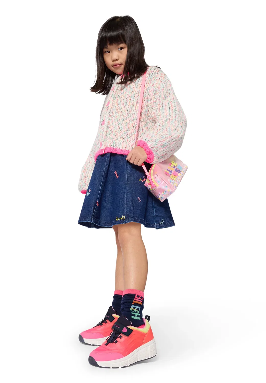 Вязаный кардиган для девочки - кардиган Billieblush, Multicoloured
