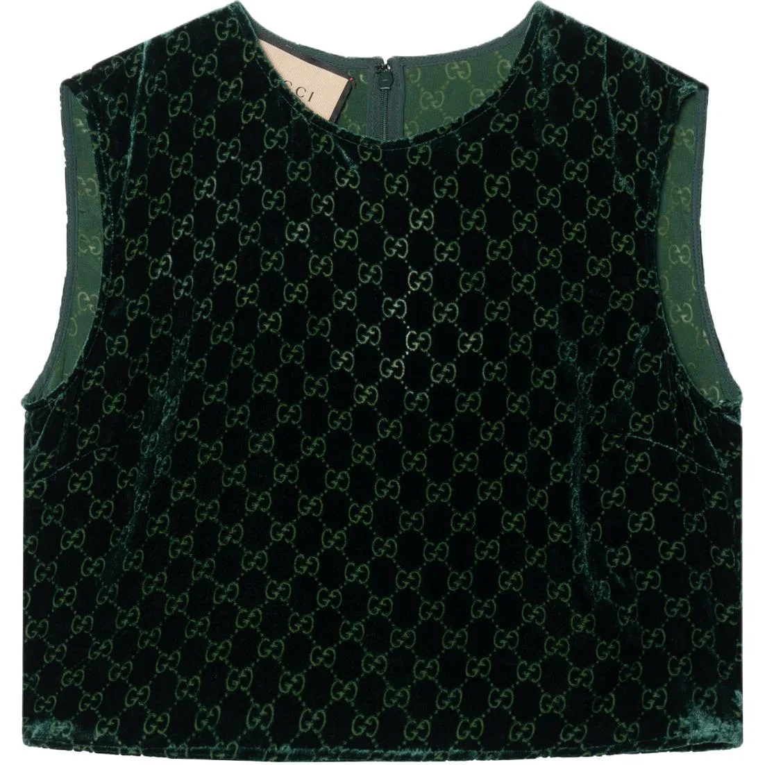 Женский топ без рукавов GUCCI, Emerald Green
