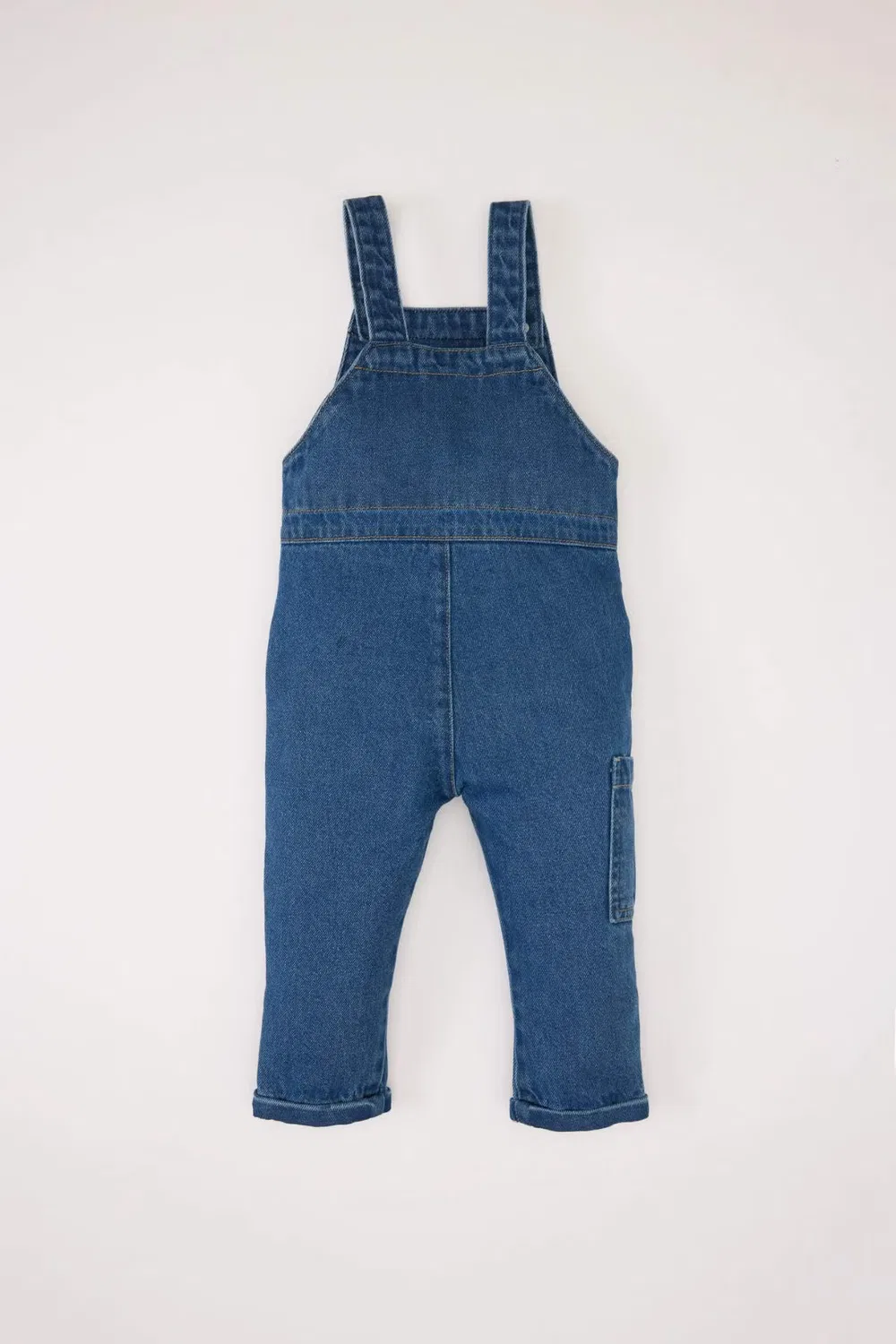 Комбинезон джинсовый без рукавов Baby Boy Denim Jumpsuit Defacto, синий — фото 4