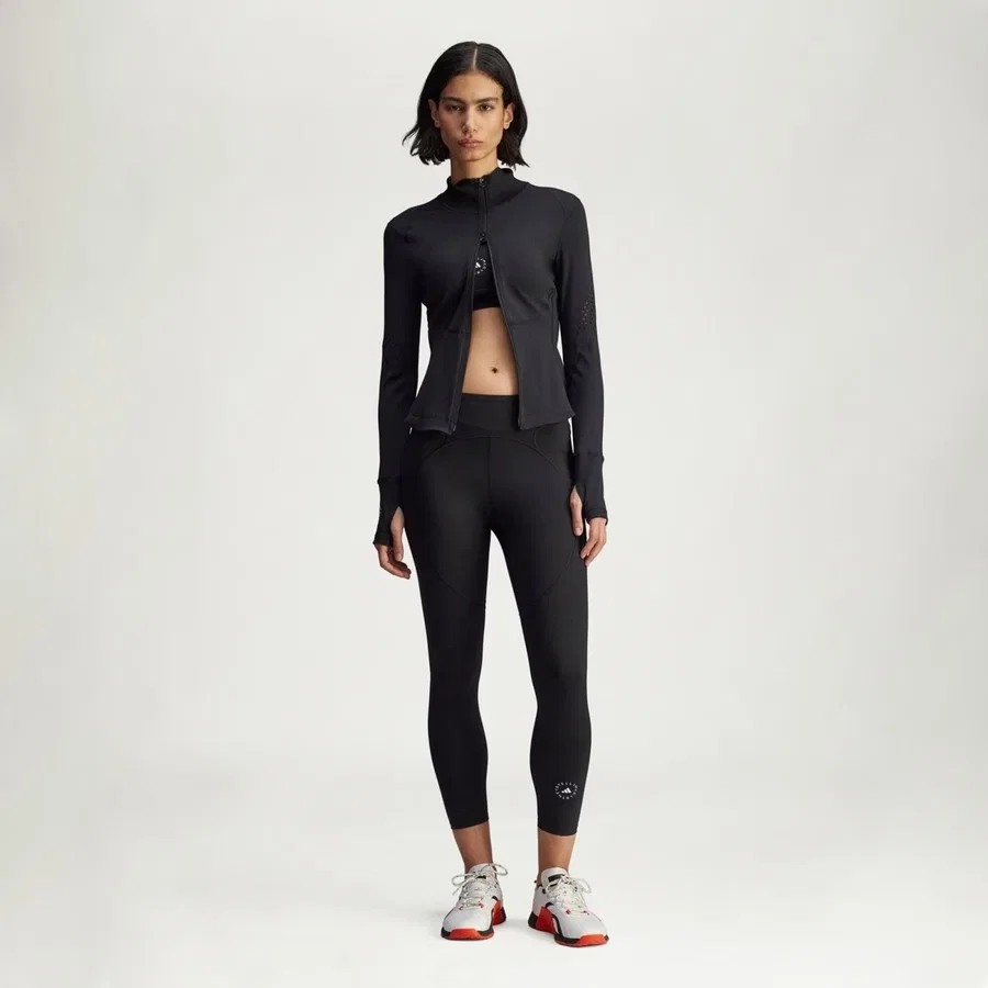 Женский свитшот с молнией Training Midlayer adidas By Stella McCartney, Черный — фото 3