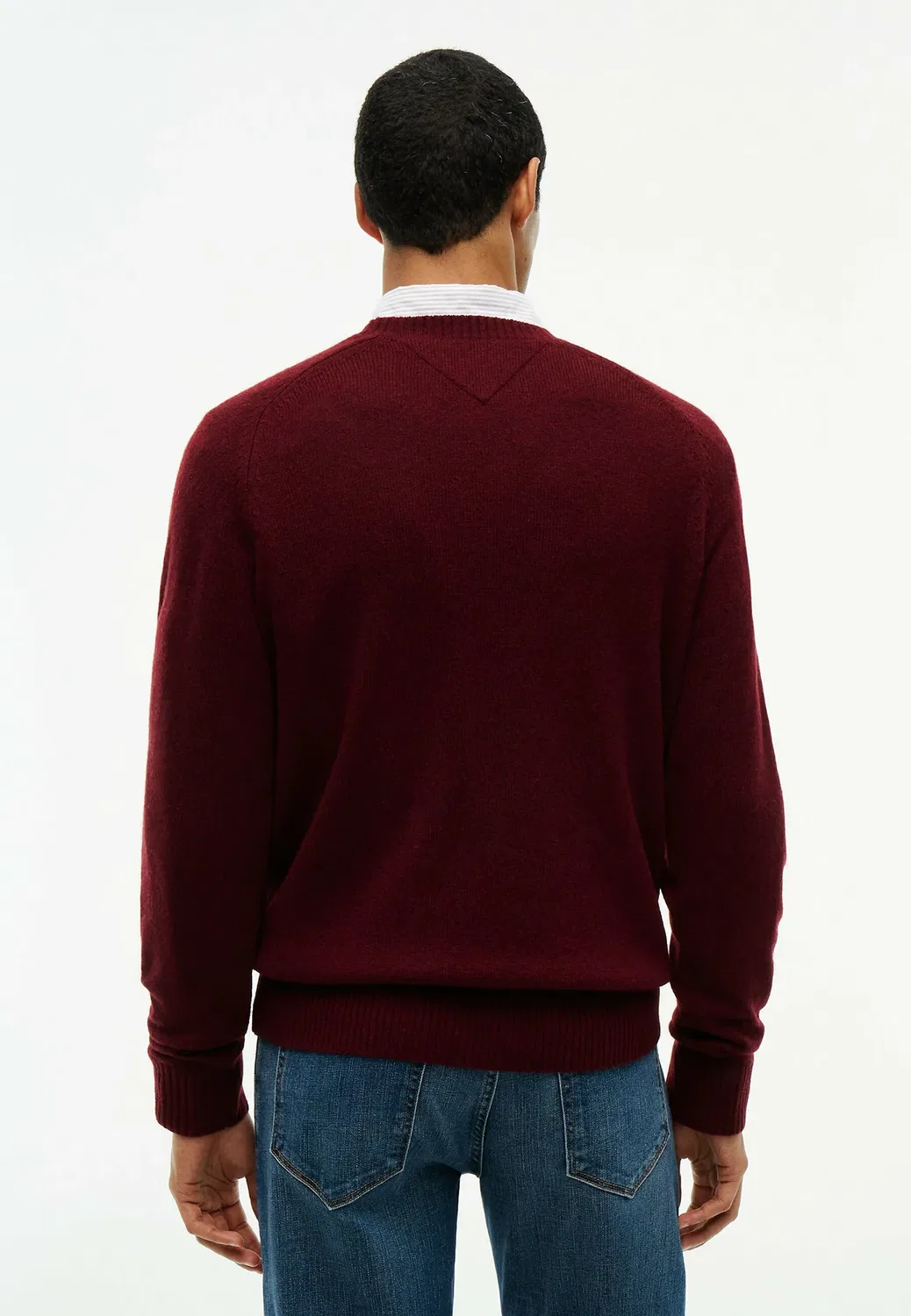 Свитер с круглым вырезом из овечьей шерсти Tommy Hilfiger, Burgundy Heather — фото 3