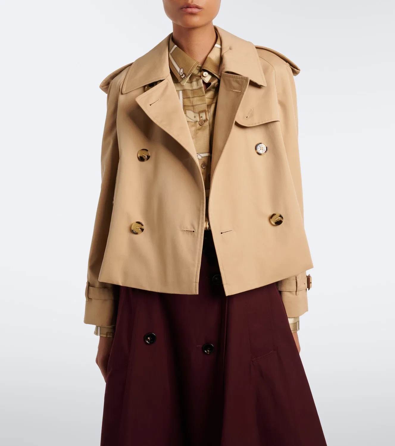 Тренч из хлопкового габардина Burberry, Honey — фото 2