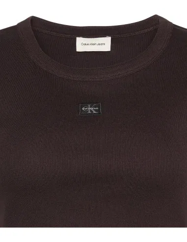 Футболка коричневая Calvin Klein, коричневый — фото 3