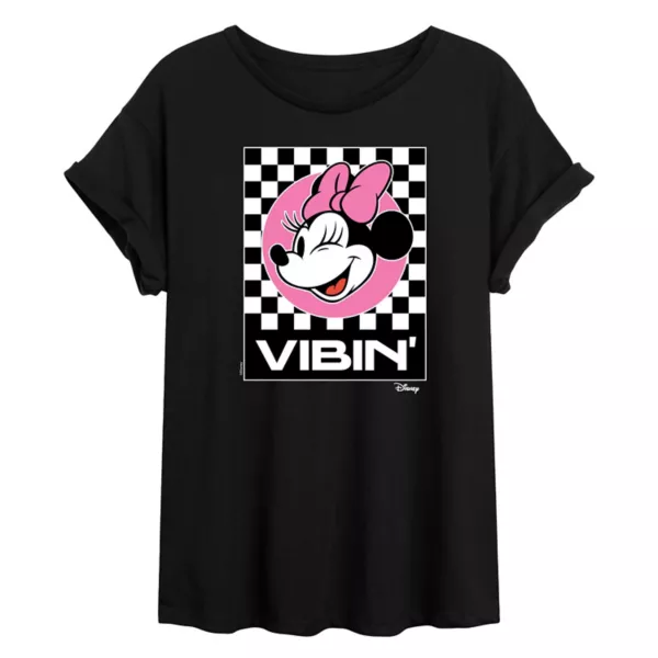

Футболка Vibin' Minnie Juniors оверсайз Disney, черный