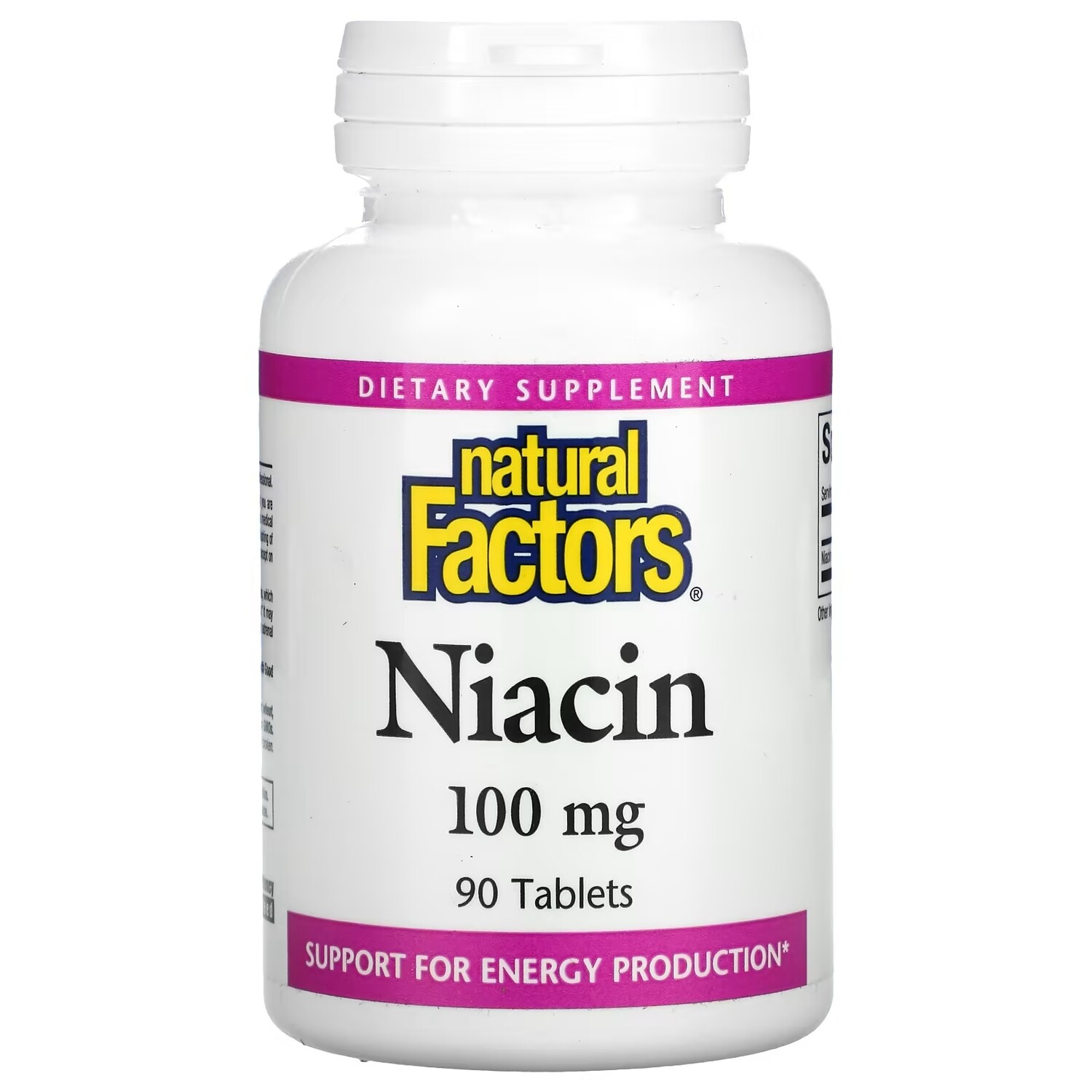

Ниацин Natural Factors, 90 таблеток