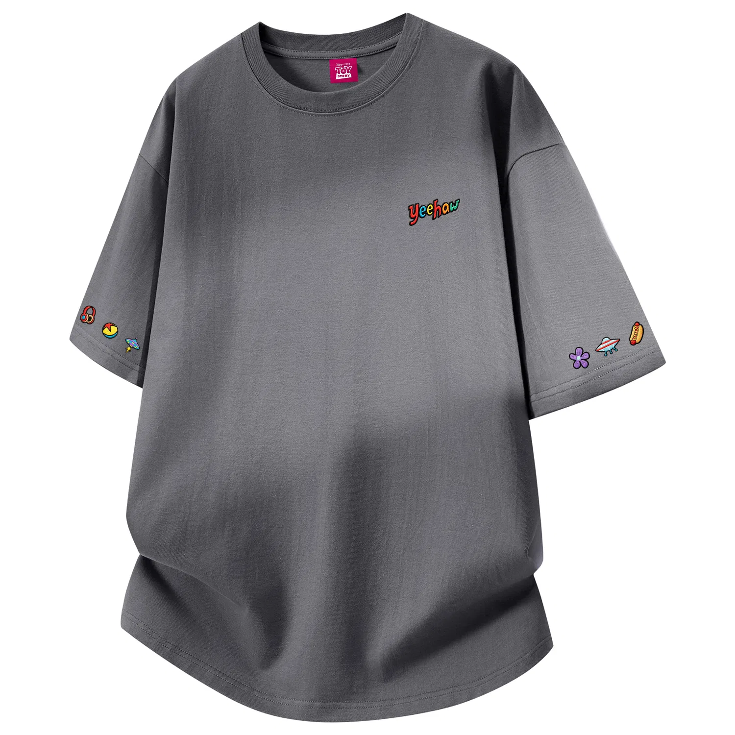 Детская футболка с принтом Disney Crew Neck Thin Straight Fit, Dark Gray