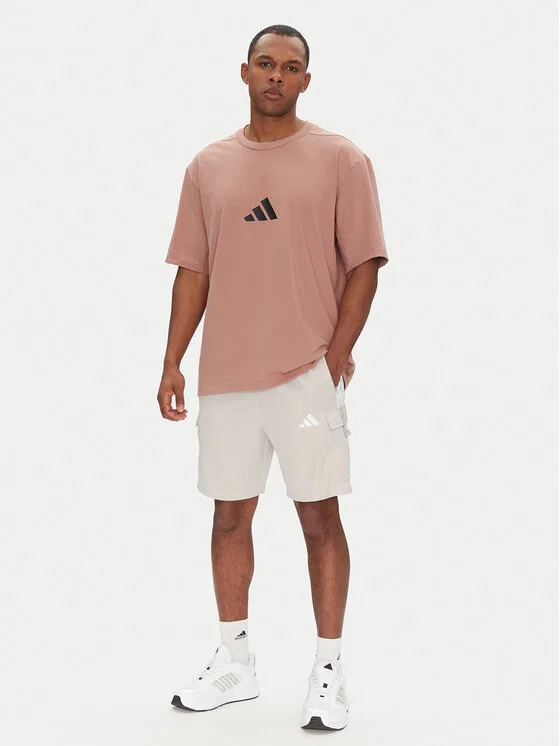 Футболка loose fit Adidas, розовый — фото 2