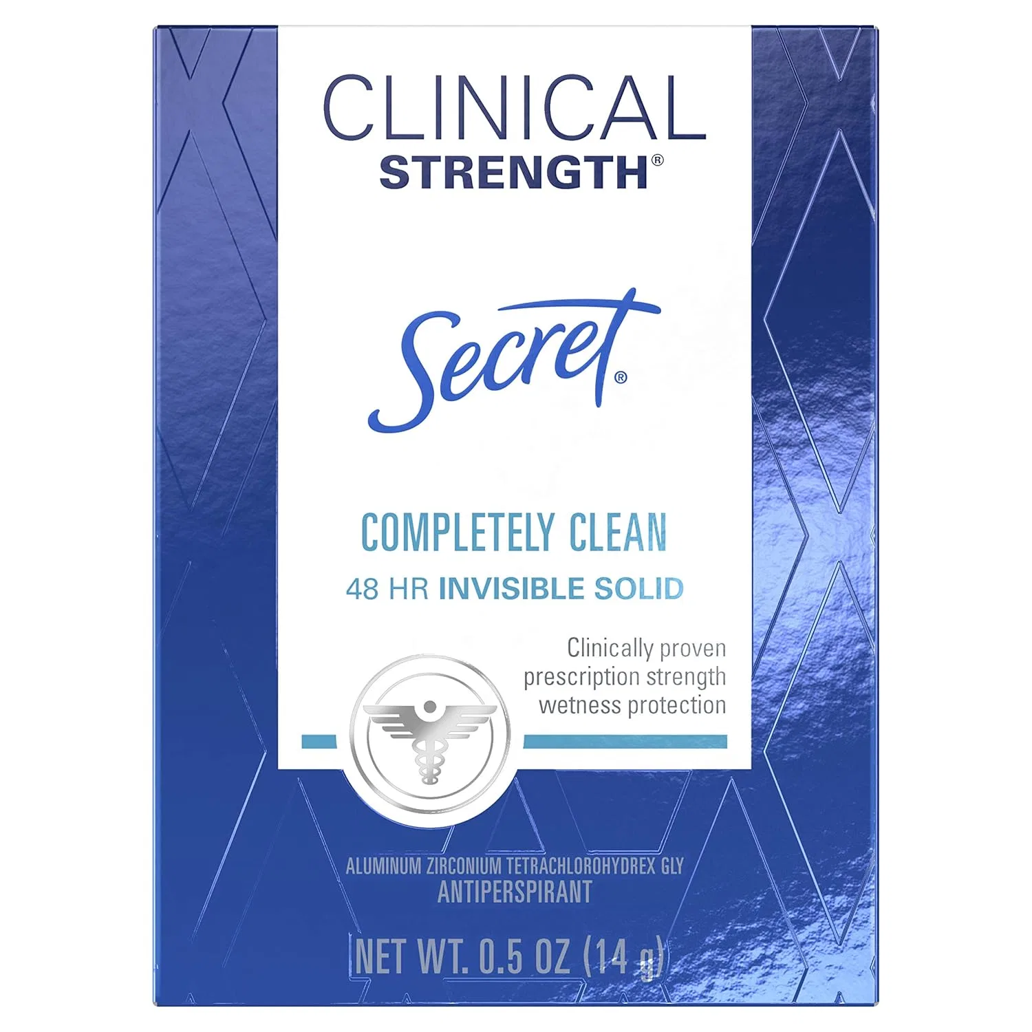Антиперспирант/дезодорант Secret Clinical Strength Completely Clean Invisible Solid, дорожный, 0.5 унц.