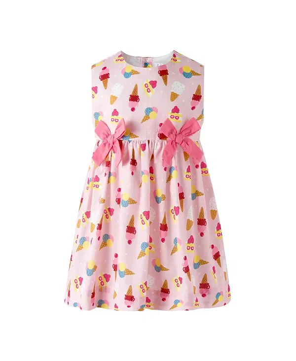 Детское платье без рукавов с моделью Girls' Summer Treats Bow Dress And Bloomers Rachel Riley, розовый