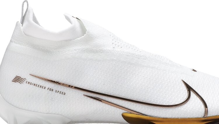 Бутсы Nike Vapor Edge Elite 360 Flyknit 'White Metallic Gold', белый — фото 3