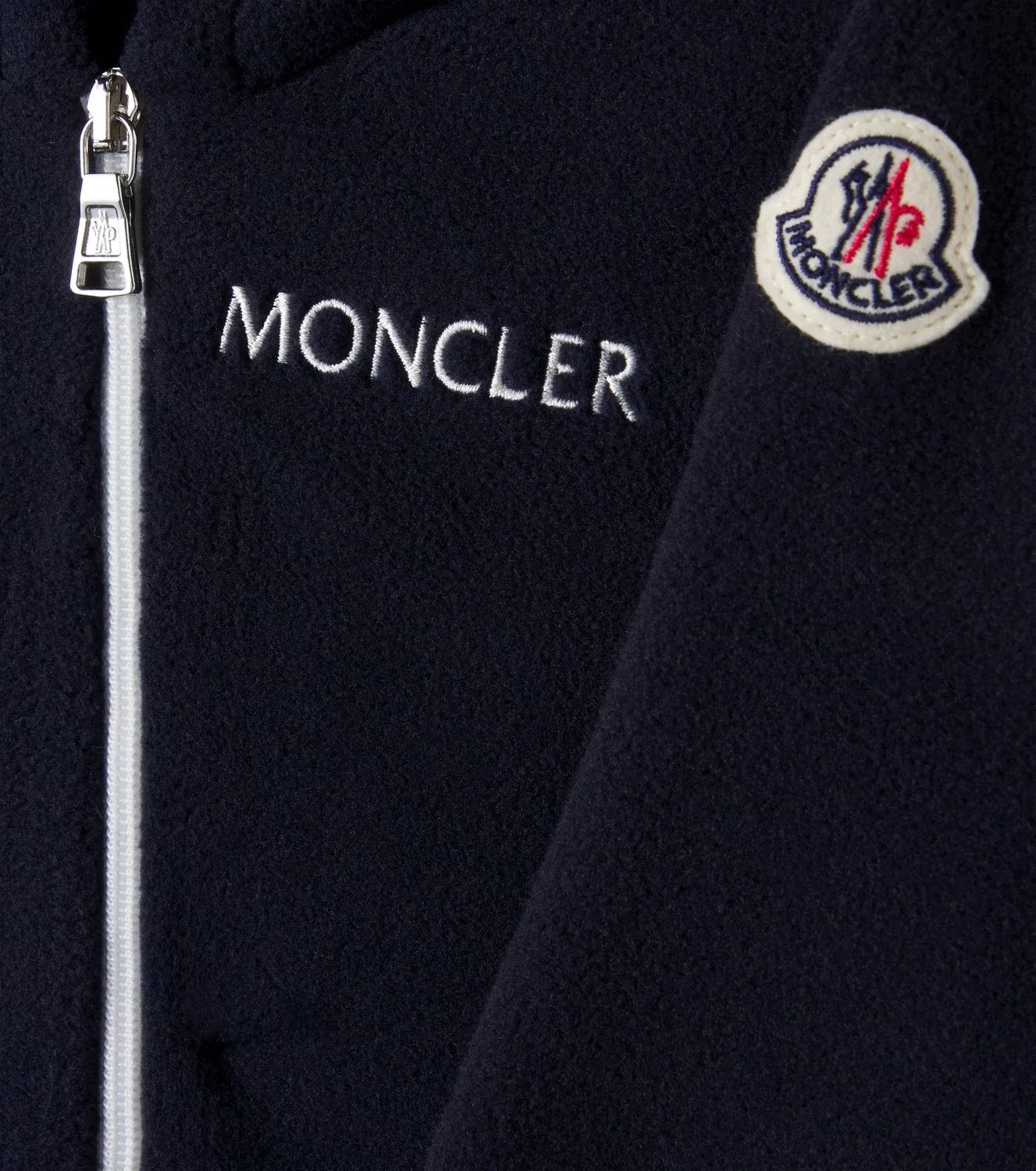 Комбинезон флисовый с капюшоном Moncler Enfant, синий — фото 3