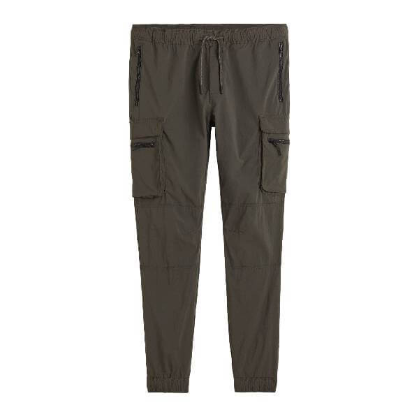 

Брюки из нейлона H&M Skinny Fit Nylon Cargo Joggers, хаки