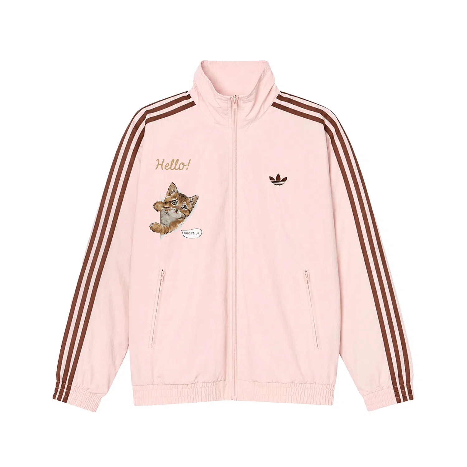 Мужская куртка с воротником-стойкой Light Pink/Soft Brown Adidas Originals