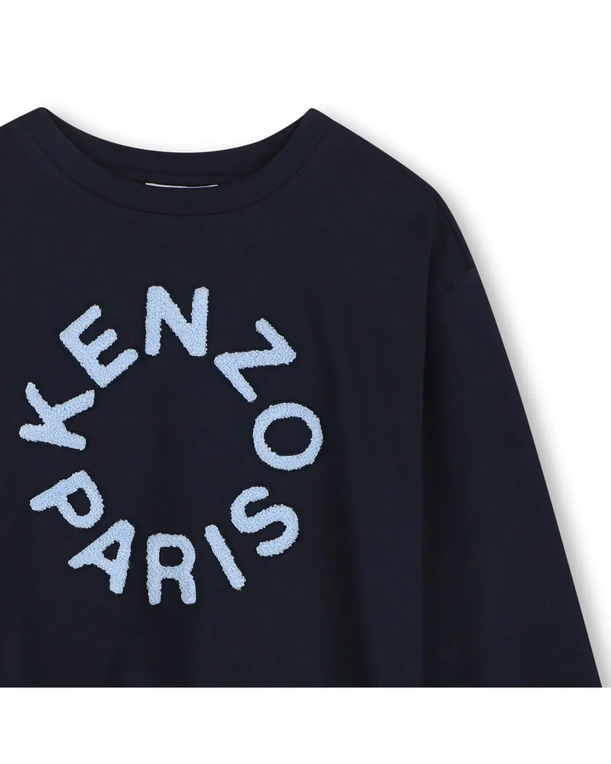 Детская футболка для мальчиков с длинным рукавом с принтом Kenzo Kids, Azul Marino — фото 2