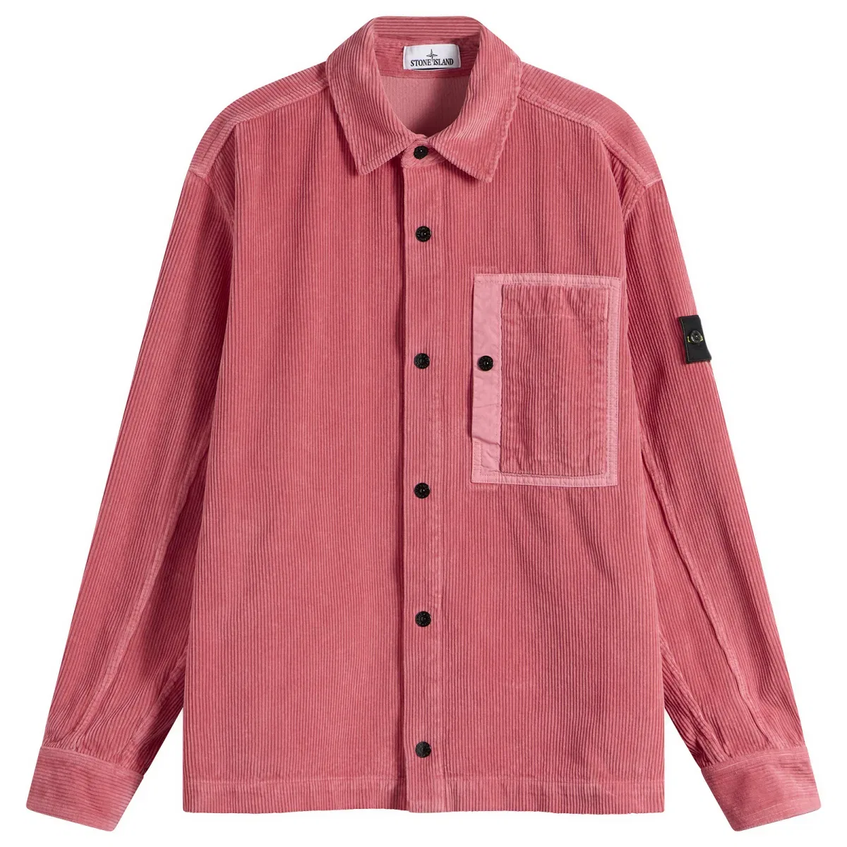 Органическая хлопковая вельветовая рубашка-овершерт Stone Island, Geranium