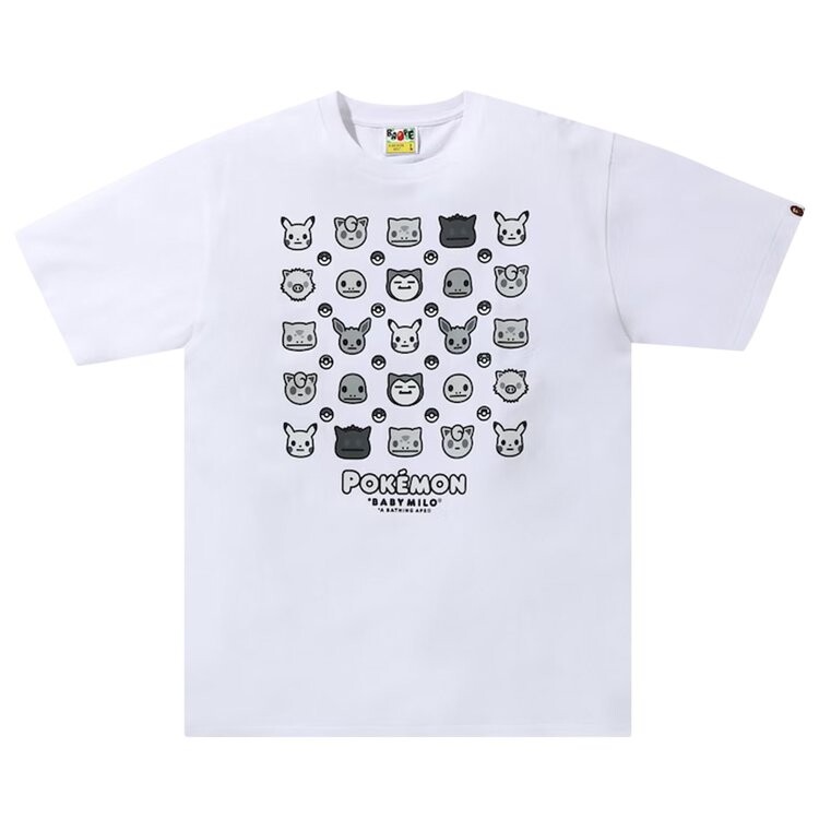 

Футболка BAPE Baby Milo x Pokemon Monotone Tee #4 'White', белый