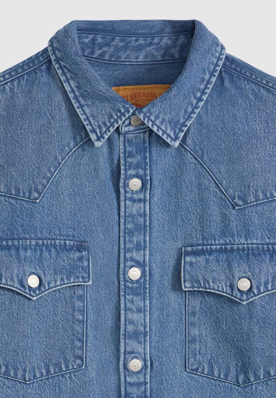 Рубашка LEVI'S Comfort fit на пуговицах 'DENAMORE WESTERN' из синей джинсовой ткани — фото 2