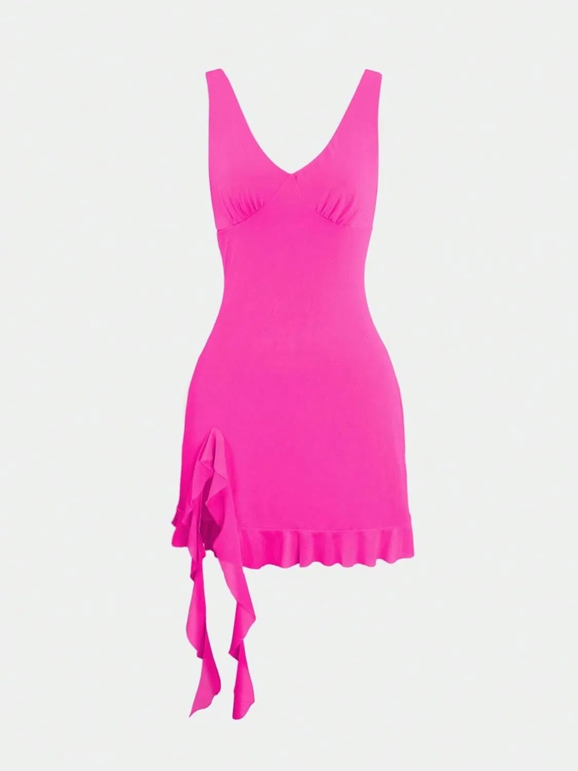 Женское коктейльное платье бодикон с открытой спиной, Hot Pink — фото 3