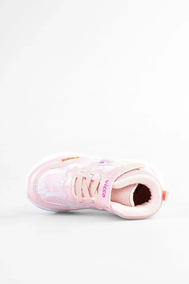 Детские ботинки для девочек с ортопедической поддержкой Pony Lighted Lightweight Ankle-Length Orthopedic Girls' Boots Vicco, Pink — фото 3