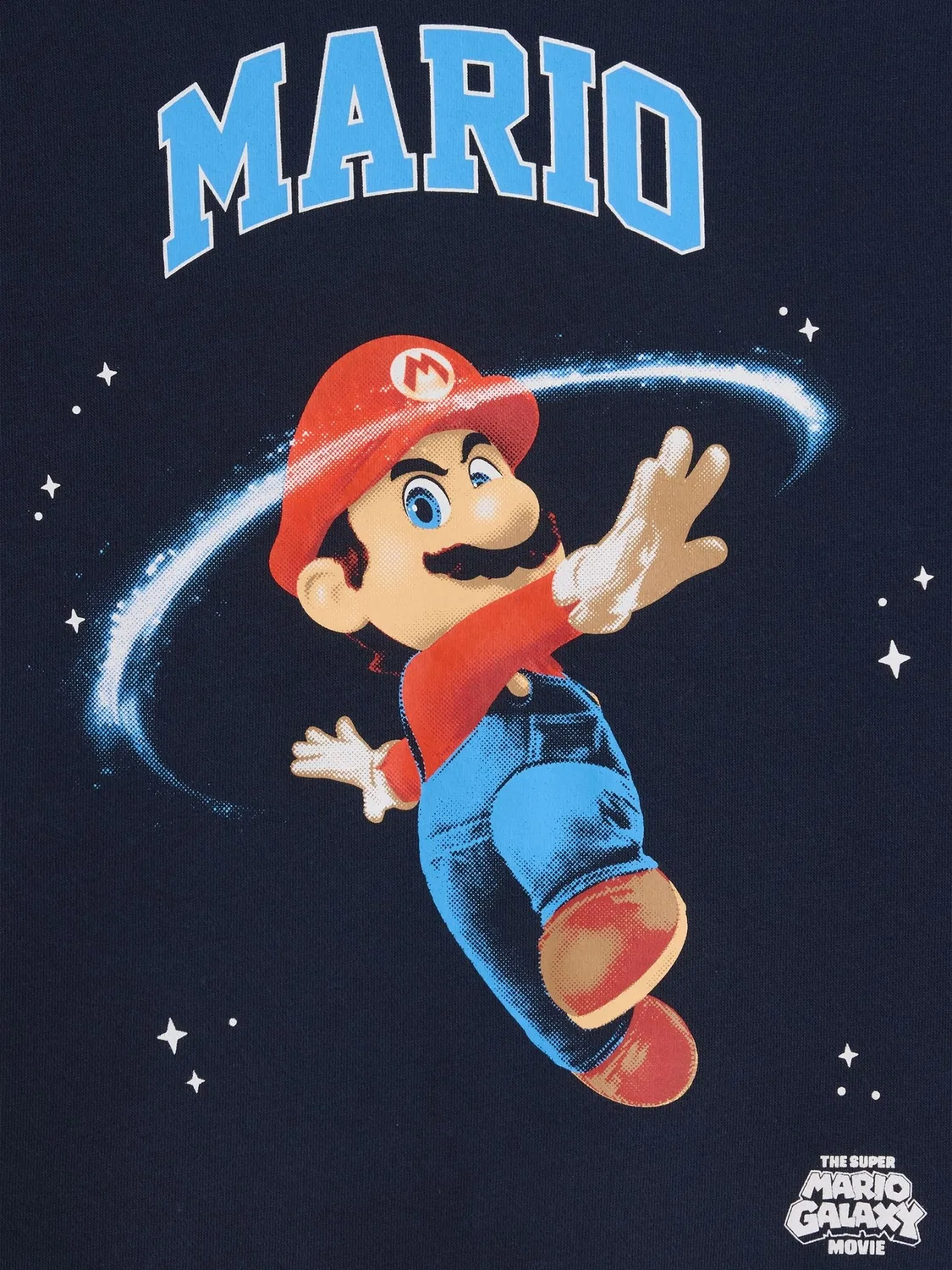 Свитшот с принтом Super Mario, свободный крой Gap, темно-синий — фото 2