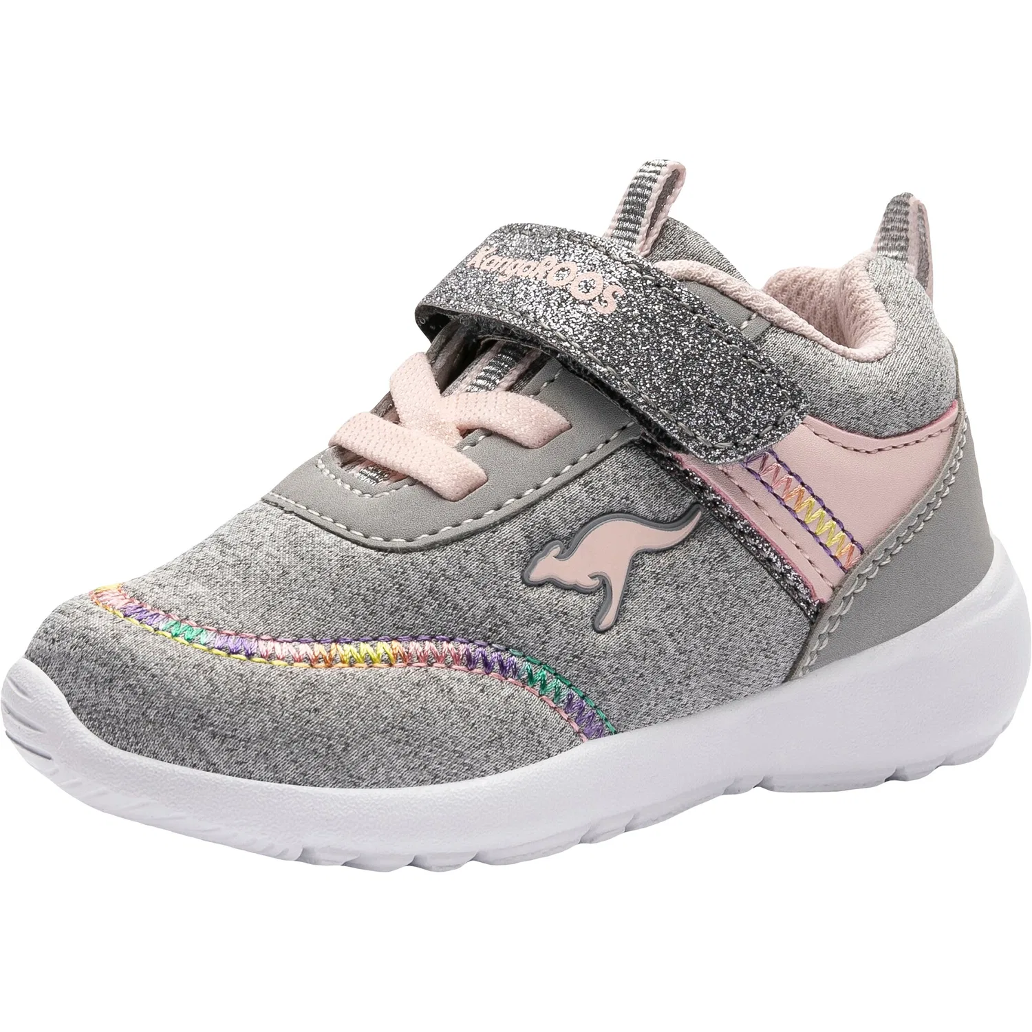 Детские кроссовки с Klettverschluss KangaROOS, Gray/Pink