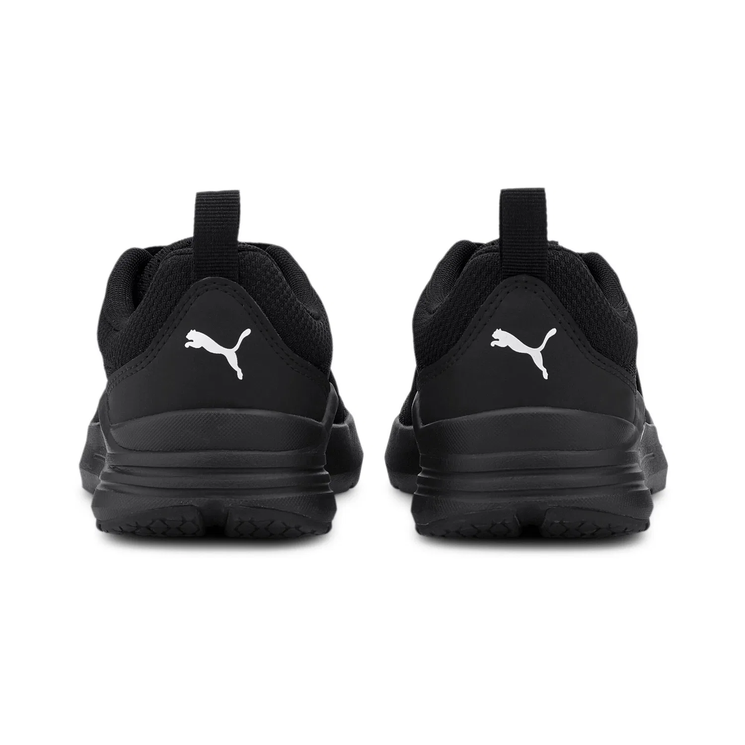 Детские кроссовки с сетчатым верхом Wired Run Jr Puma, Schwarz Weiss — фото 3