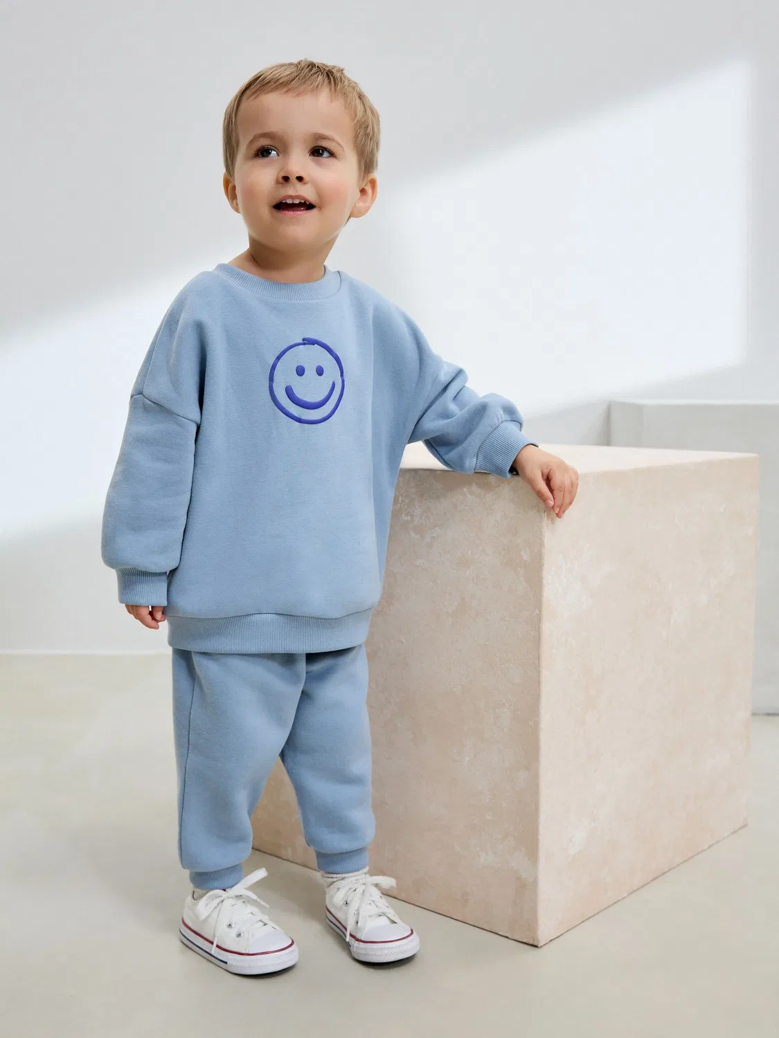 Спортивный костюм Single Printed Crew Neck Sweat Top & Joggers Set Next, Light Blue