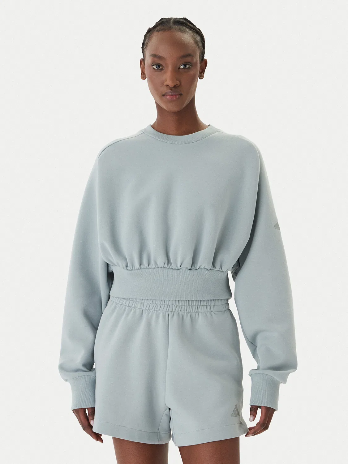 Женский свитшот свободного кроя Soft Lux Adidas, зеленый
