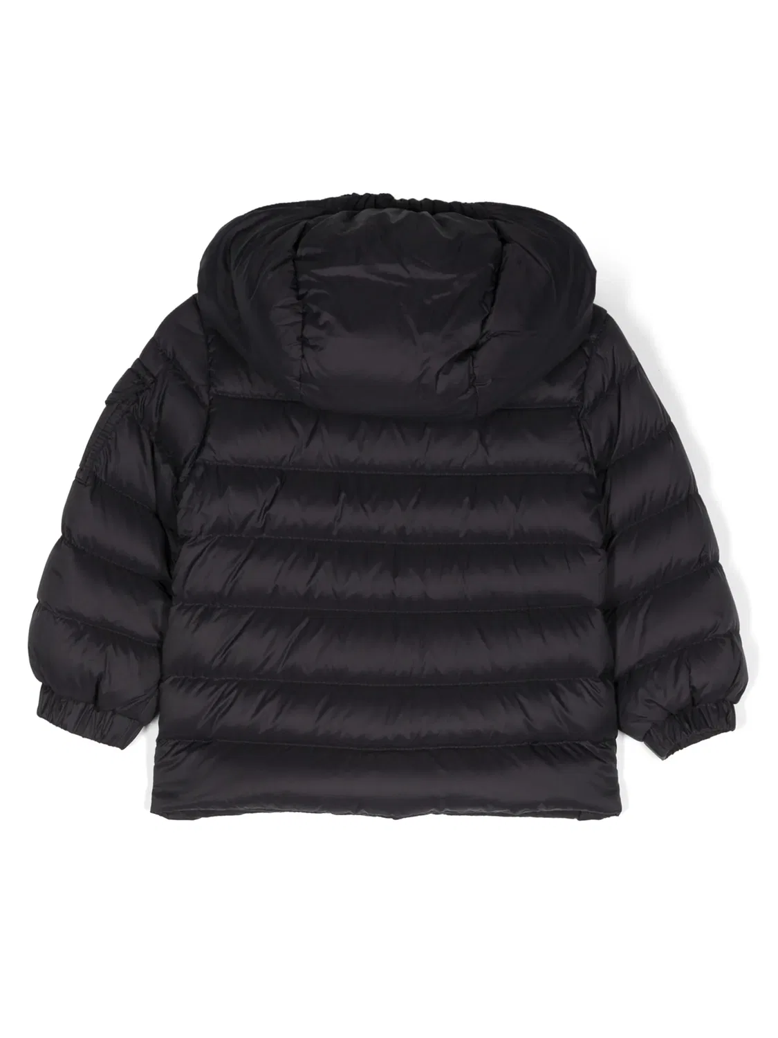 Пуховик с отстегивающимся капюшоном Moncler, темно-синий — фото 2
