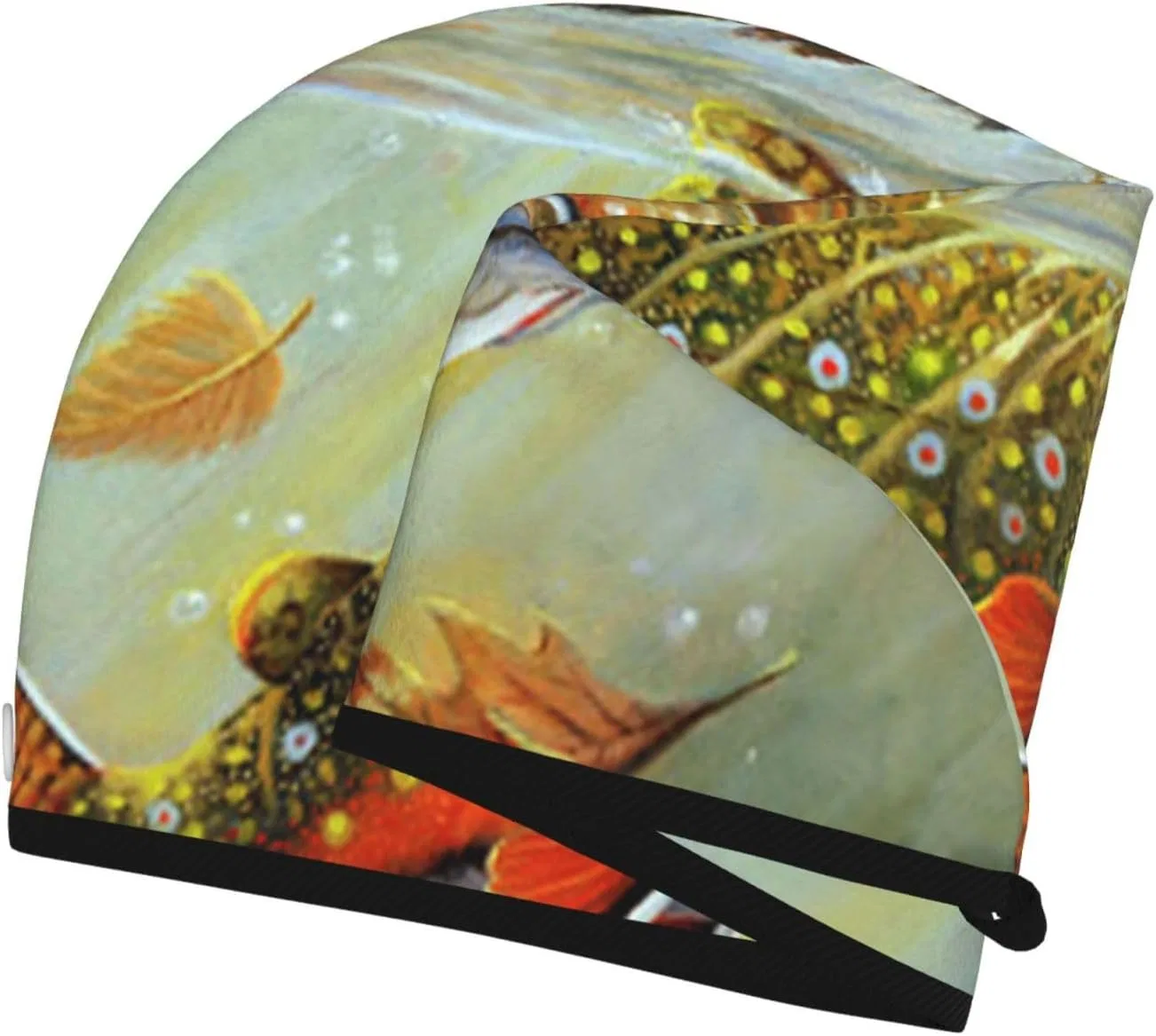 Шапочка для душа COMAAM, микроволокно, 64x26 см, Brook Trout Fishing — фото 3