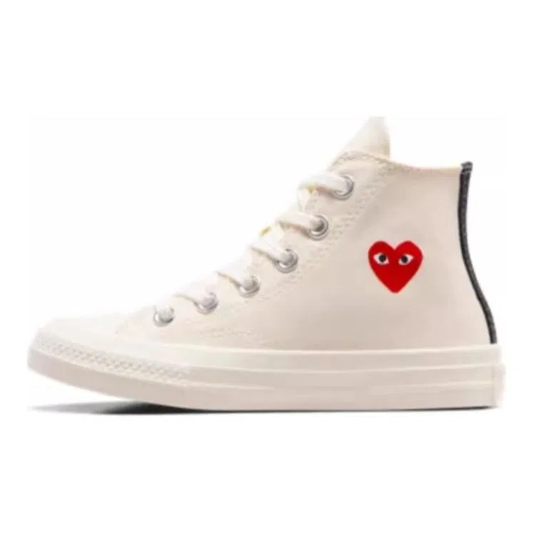 Chuck Taylor All Star 70 Hi Comme Des Garcons PLAY Single Heart Milk PS Converse, красный