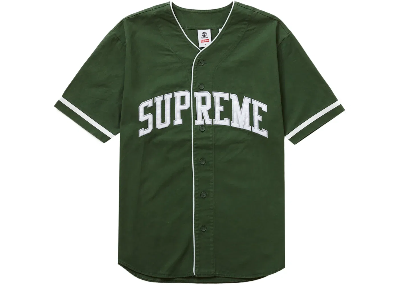 Мужская джерси с длинным рукавом Supreme Timberland Baseball Jersey, Зеленый
