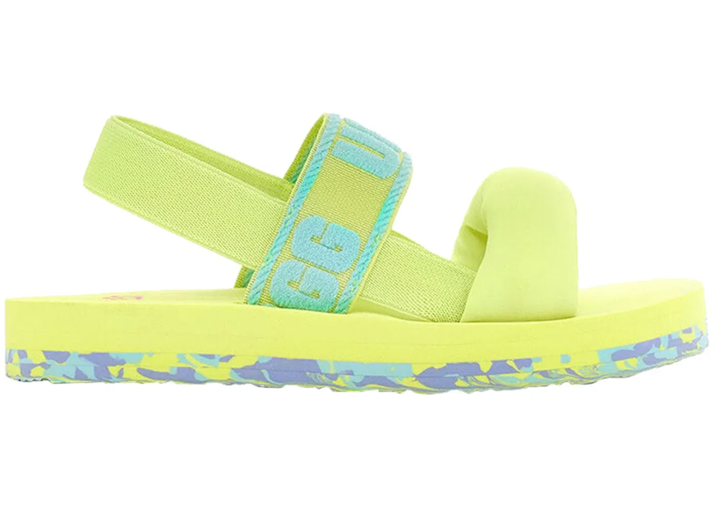 Детские сандалии-слайды с ремешком UGG Zuma Sling Slide, Pollen Paint Swirl