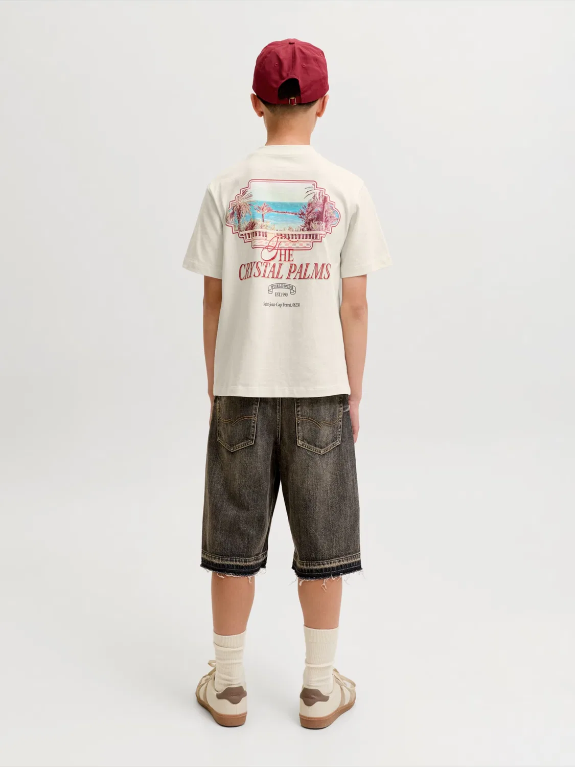 Детская футболка Jack & Jones Junior JORSanremo белого цвета — фото 4