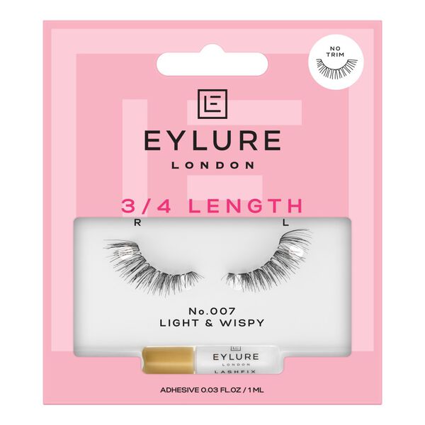 

Накладные ресницы с клеем 3/4, 1 упаковка. Eylure Fluttery light 007