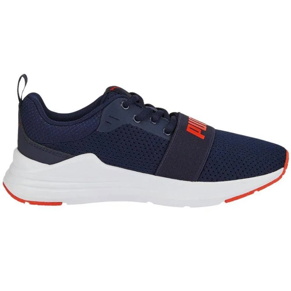 Детские кроссовки с контрастными деталями Wired Run Puma, Navyblau