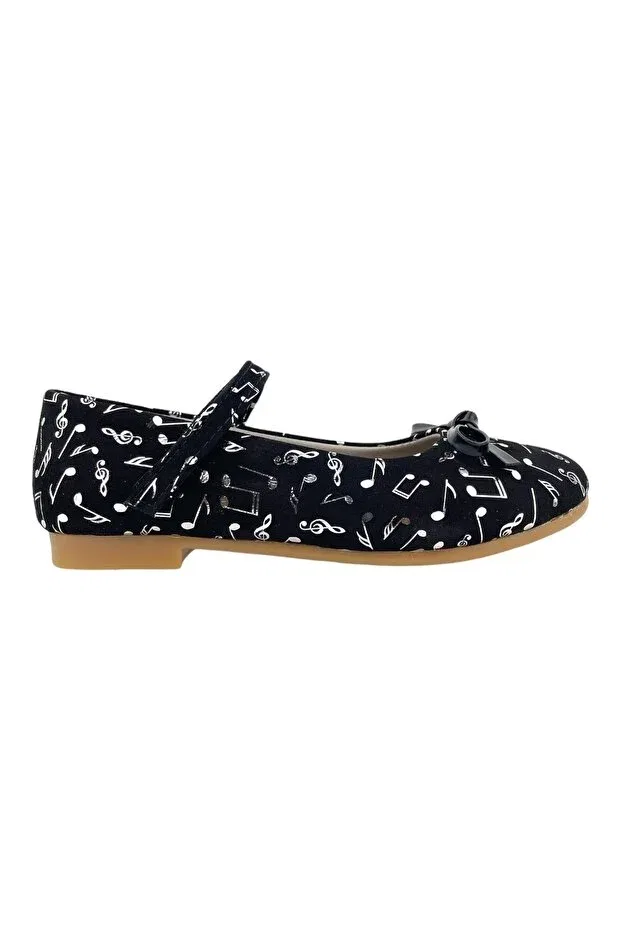 Детские туфли для девочек классические Little bow classic school shoes Nubebe, Black-Lame