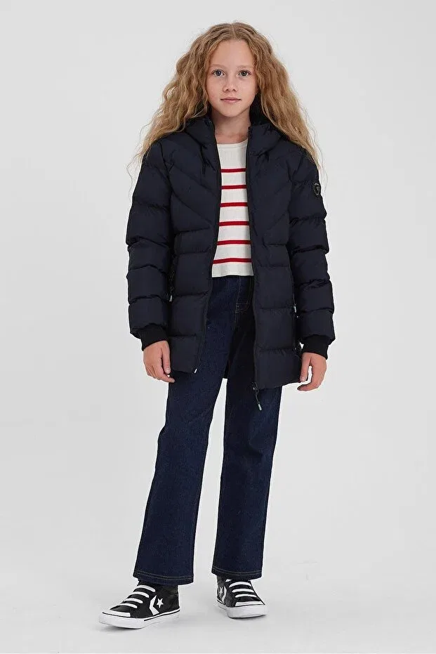 Детское пальто для девочек водонепроницаемое Sivaist, Navy Blue — фото 3